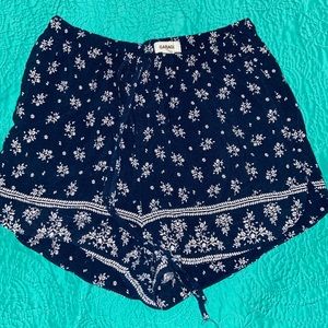 Flowy Flower Print Shorts